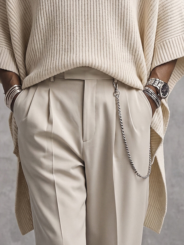 Joash – Oversize-poncho-pullover Mit Geripptem Rollkragen