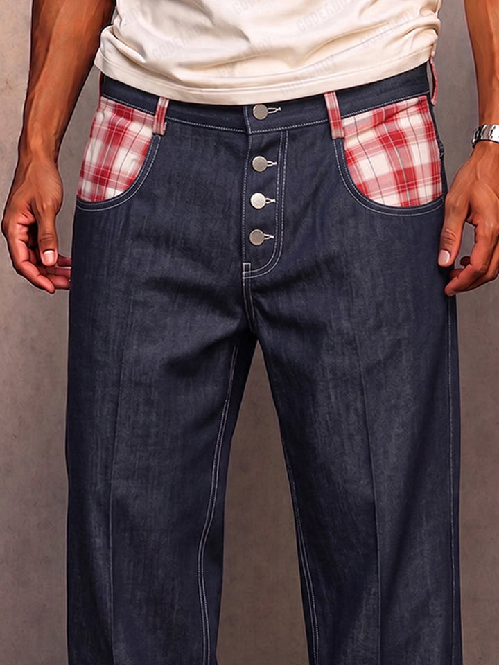 Klymz – Hose Aus Denim-iImitat Mit Kontrasteinsätzen