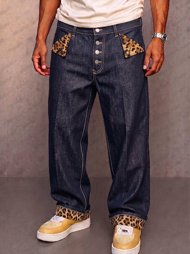Klymz – Hose Aus Denim-iImitat Mit Kontrasteinsätzen