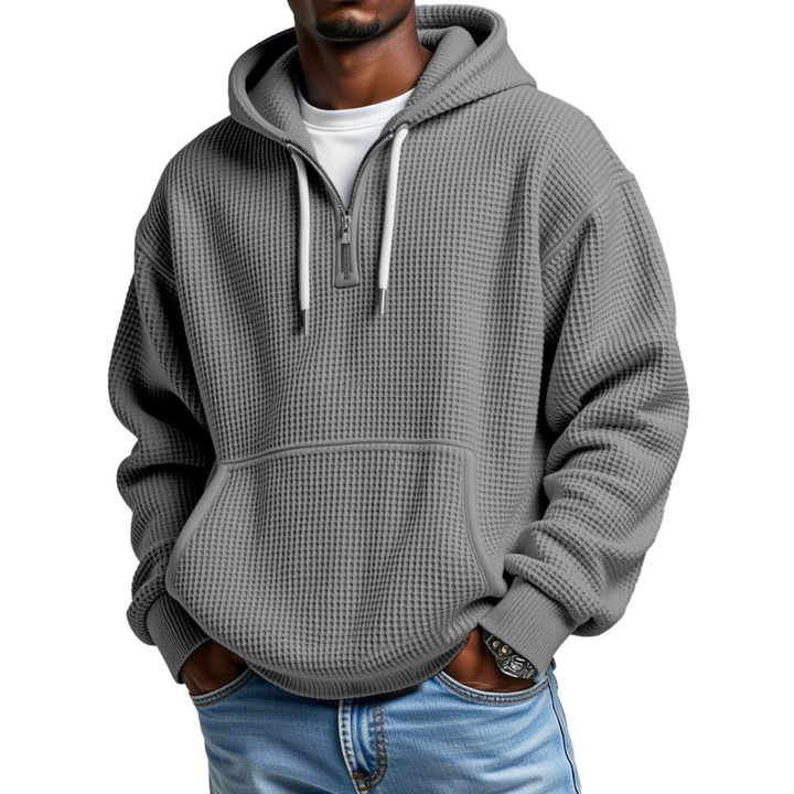 Mackenzie - Langärmeliger Hoodie Mit Waffelstrickmuster