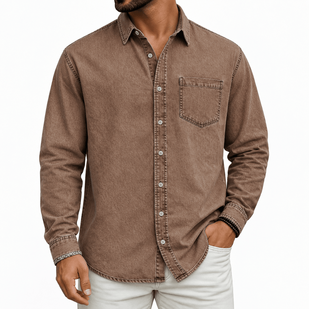 Markrem – Jeans Hemd Mit Brusttasche