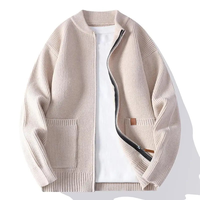 Jorje – Gerippter Strickcardigan Mit Reissverschluss
