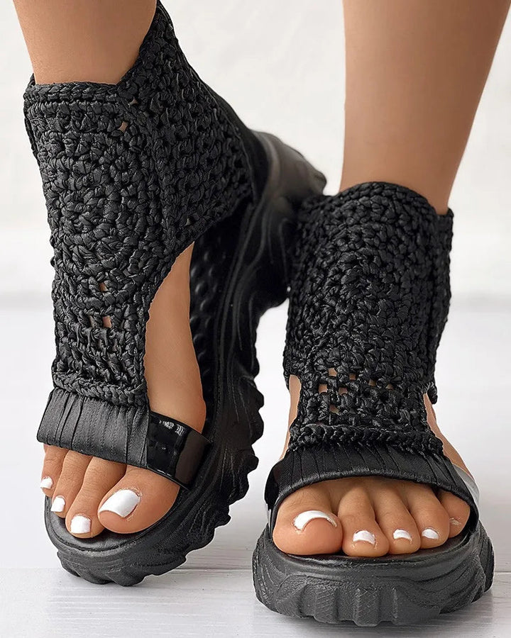 Dhita – Sandalen im Boho-Stil Aus Strick
