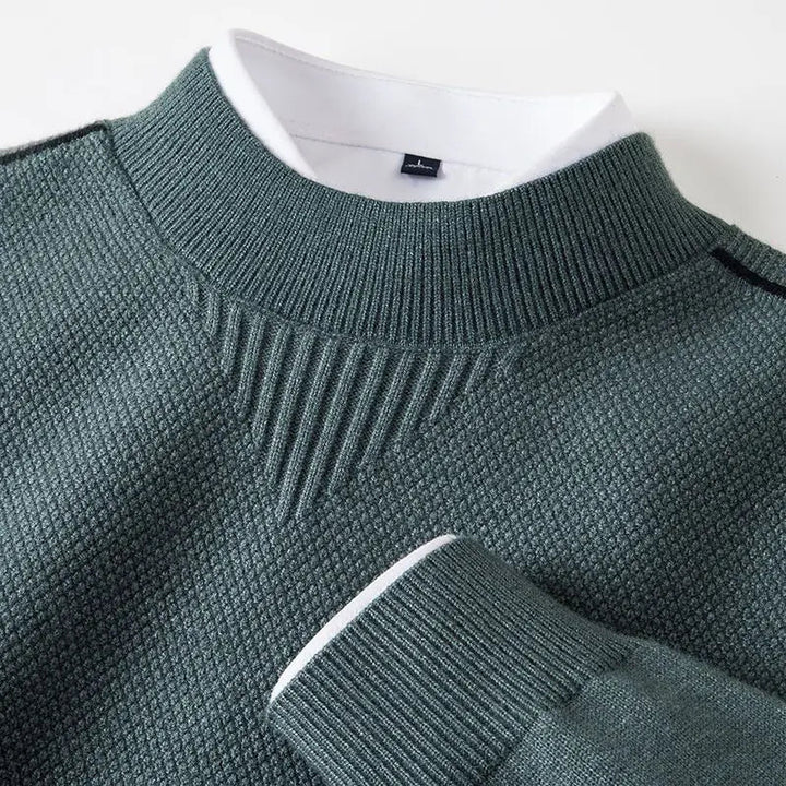 Jaison – Pullover mit strukturiertem Strick und Rundhalsausschnitt