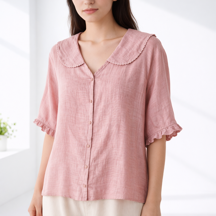 Meygan – Bluse Mit Peter-Pan-Kragen