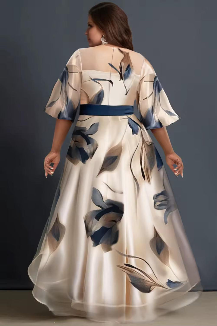 Lunara – Fließendes Maxikleid aus Chiffon mit Blumenmuster