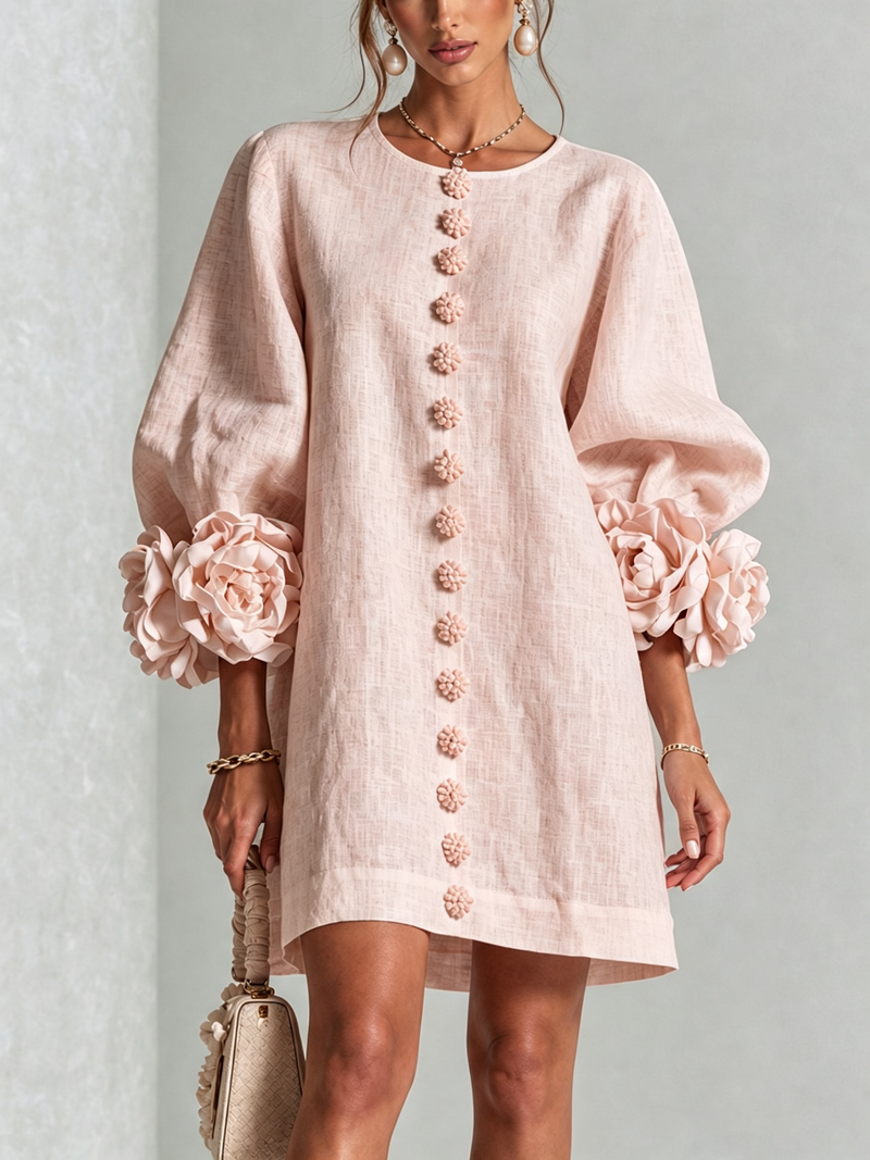 Hinan - Mini Kleid Mit Blumenmuster