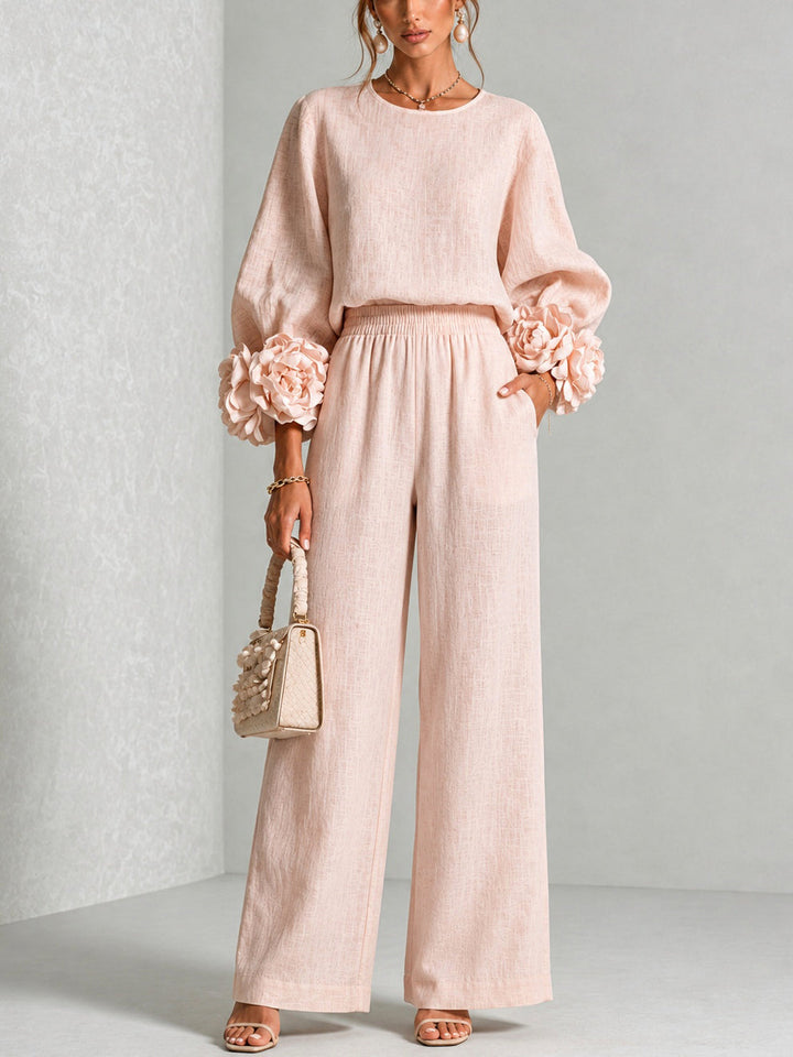 Ayser – Set aus Oberteil und Hose mit Blumenmuster an Den Ärmelbündchen