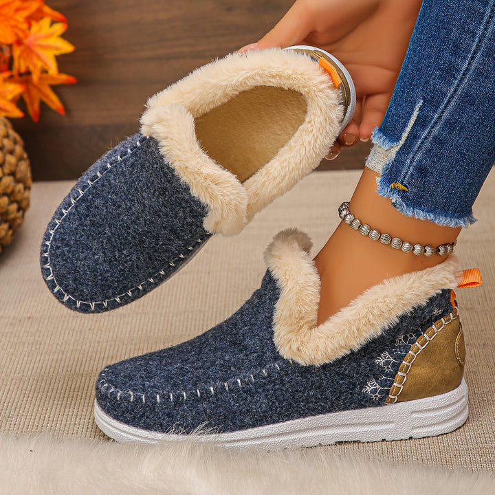 Aleeza - Lässige Haus Schuhe Mit Fleece Futter