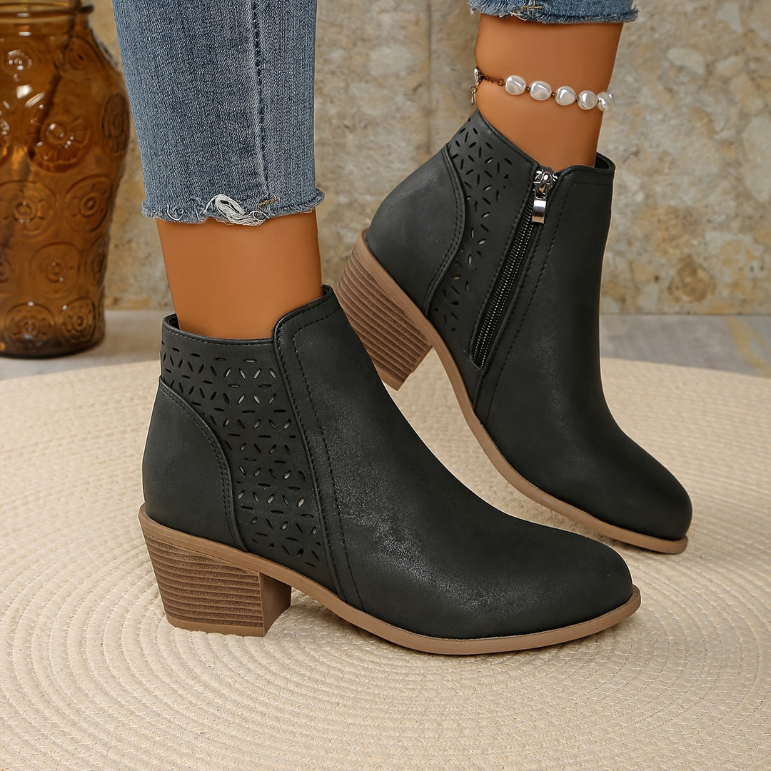 Fredrika – Atmungsaktive Stiefeletten Mit Reißverschluss