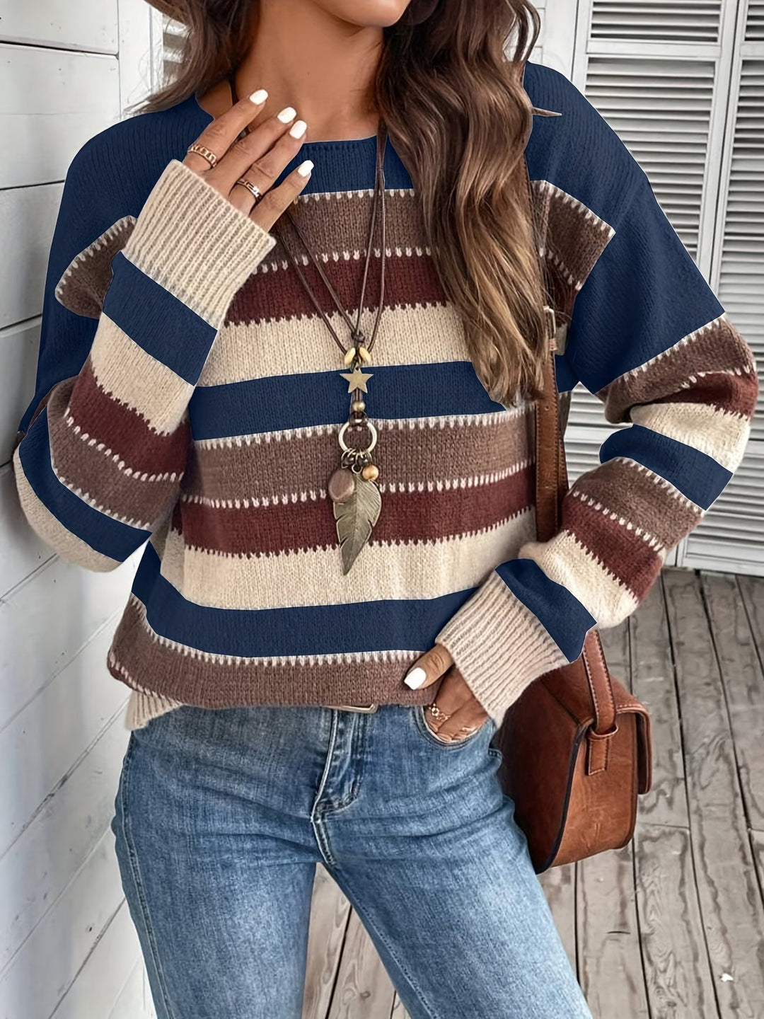 Fadina – Langärmeliger Strickpullover
