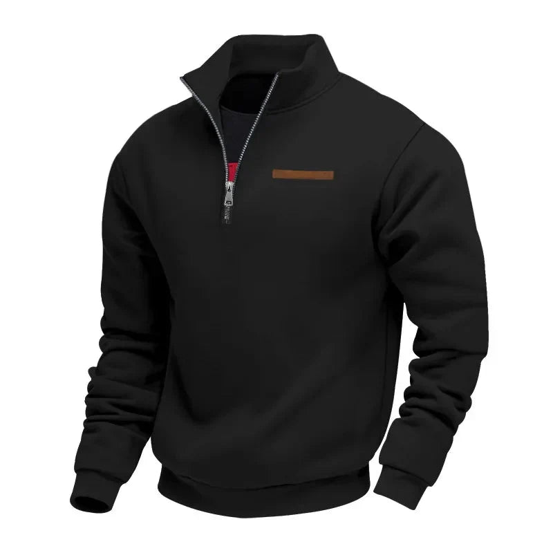 Grimm – Eleganter Pullover MIT Halbem Reißverschluss
