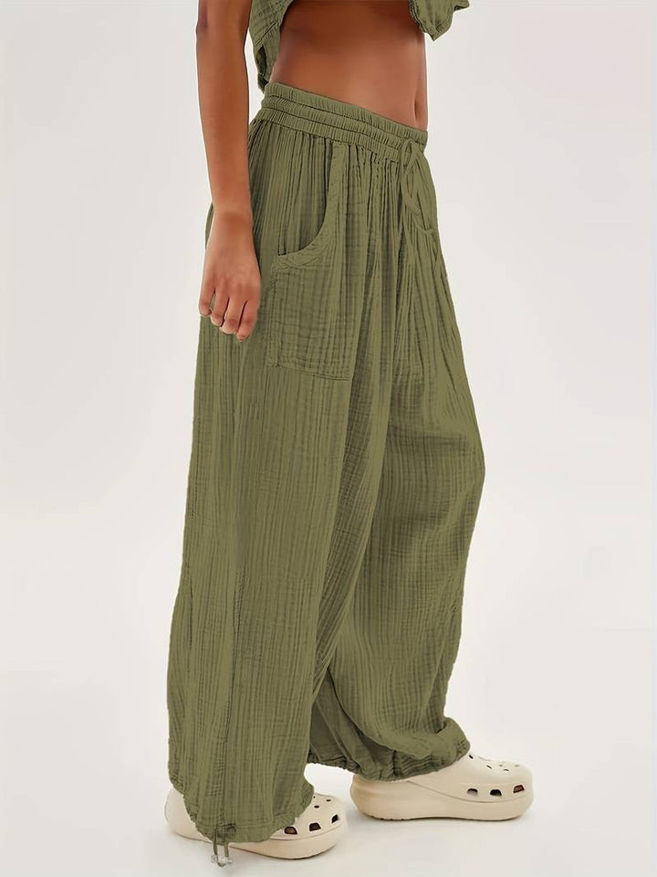 Marielle - Lässige Hose Mit Weitem Bein Und Knöchellanger Passform