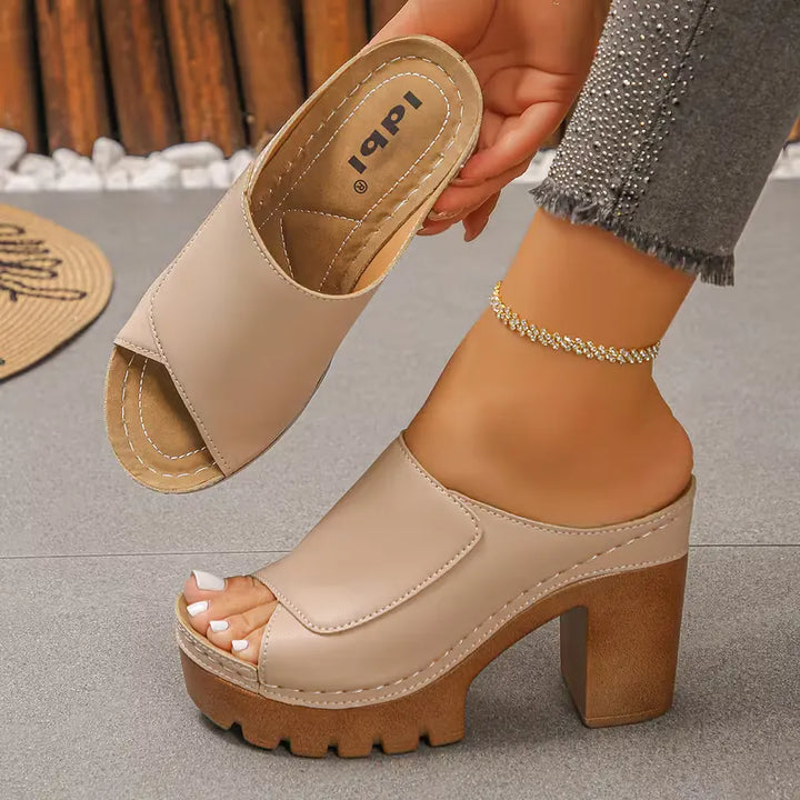 Susheena - Orthopädische Sandalen Mit Klobigem Absatz