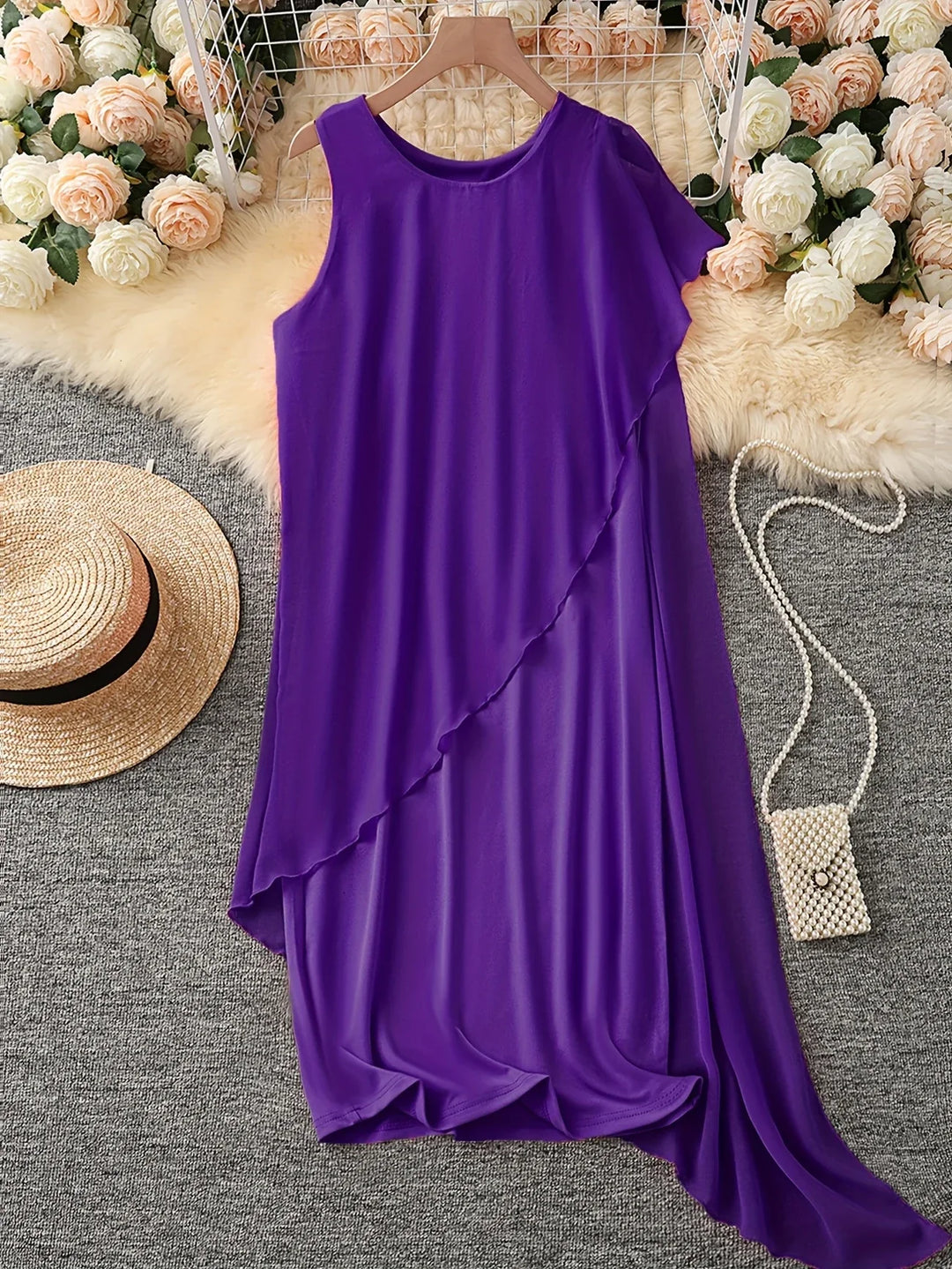 Maren – Elegantes Midi Kleid Mit Ärmellos