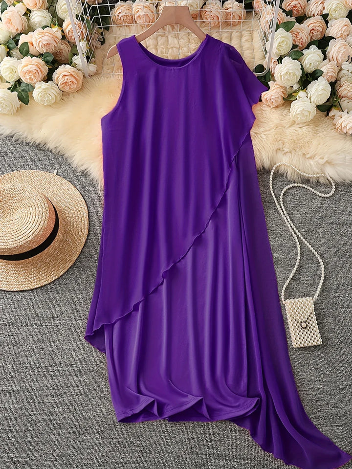 Maren – Elegantes Midi Kleid Mit Ärmellos