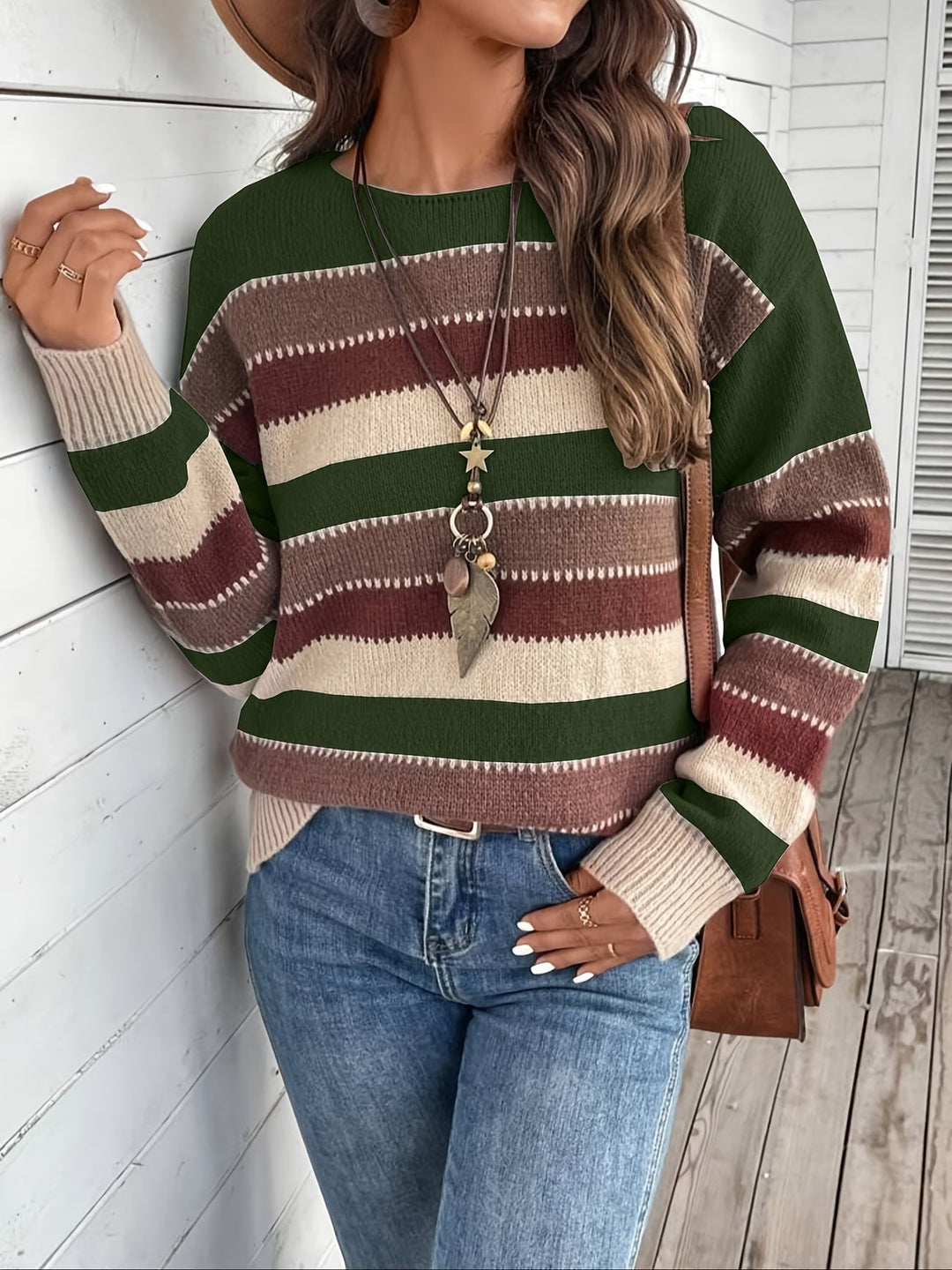 Fadina – Langärmeliger Strickpullover