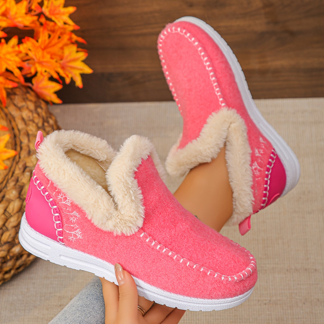 Aleeza - Lässige Haus Schuhe Mit Fleece Futter