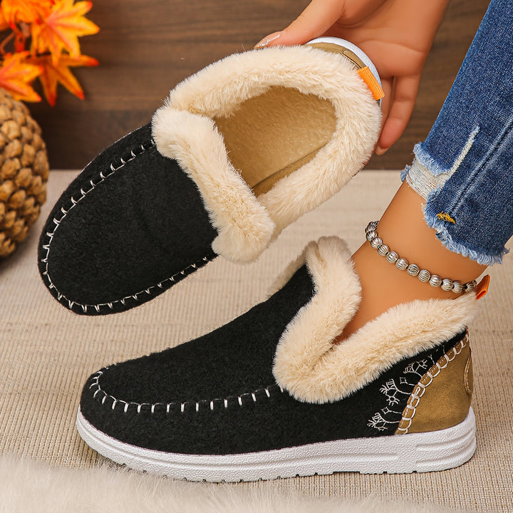 Aleeza - Lässige Haus Schuhe Mit Fleece Futter