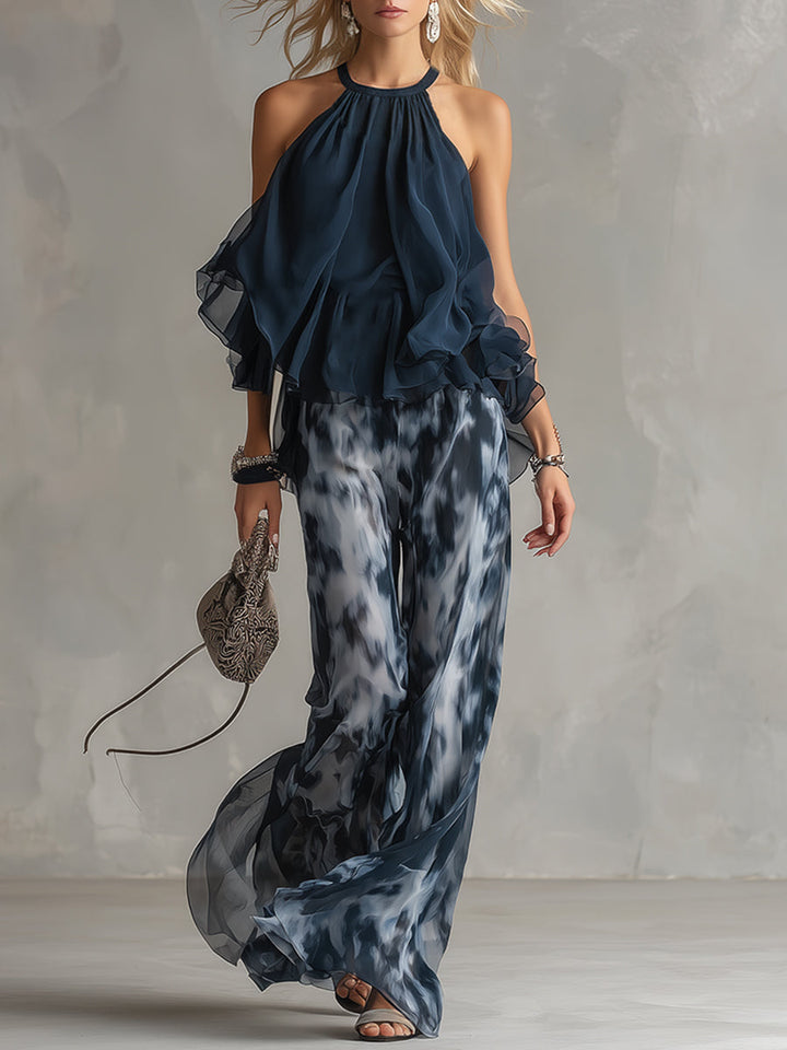 Shylla – Elegantes Zweiteiliges Set Aus Chiffon