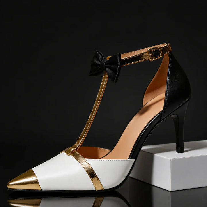 Eunice – High Heels Mit T-Riemen Und Schleife
