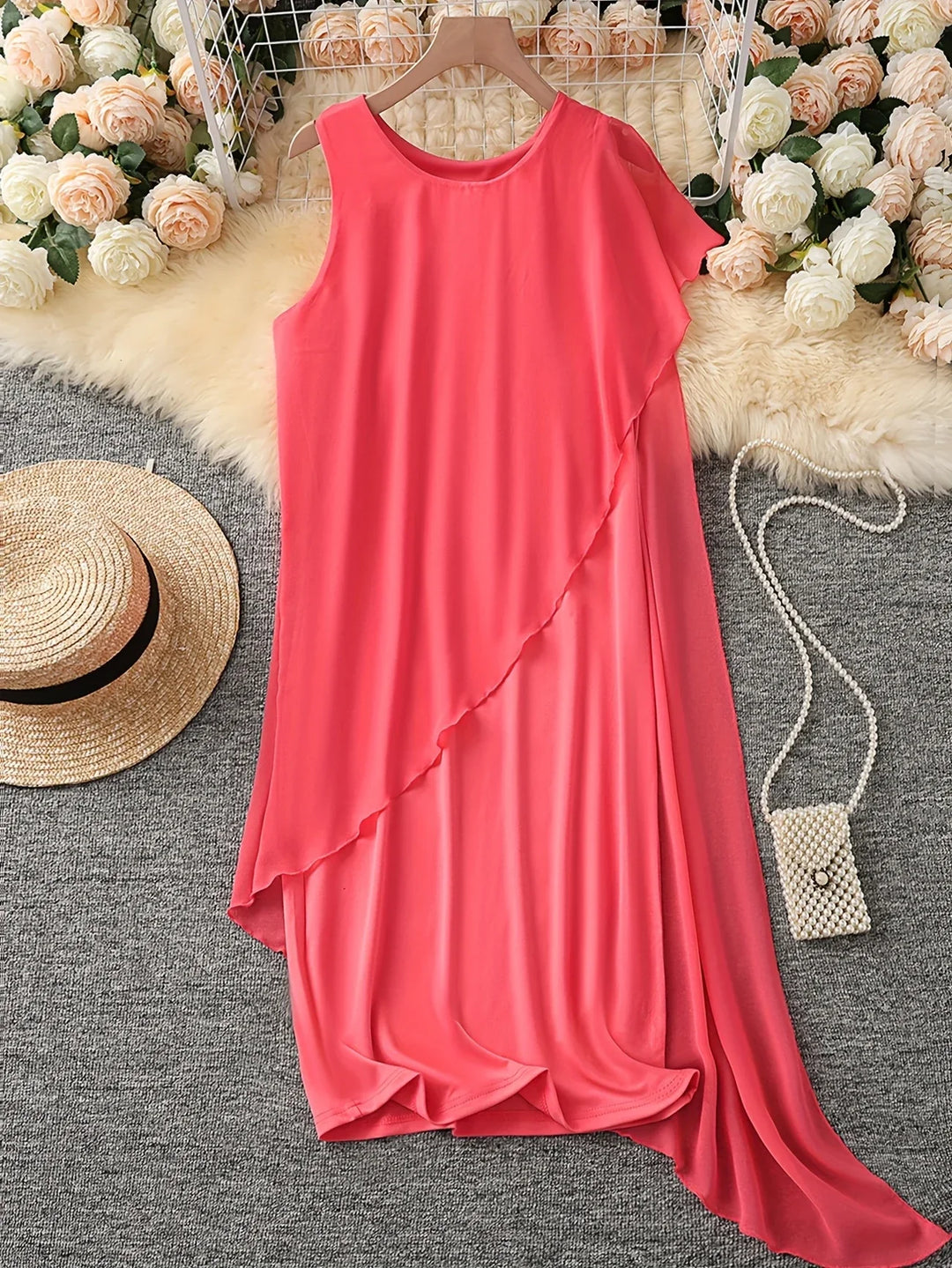 Maren – Elegantes Midi Kleid Mit Ärmellos