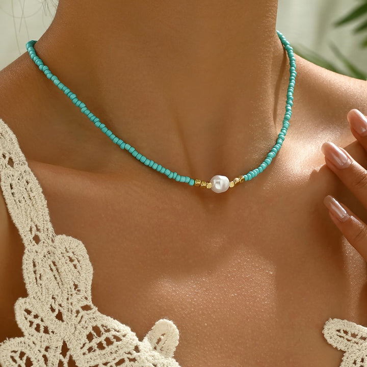 Araya – Halskette aus Türkis und Perle
