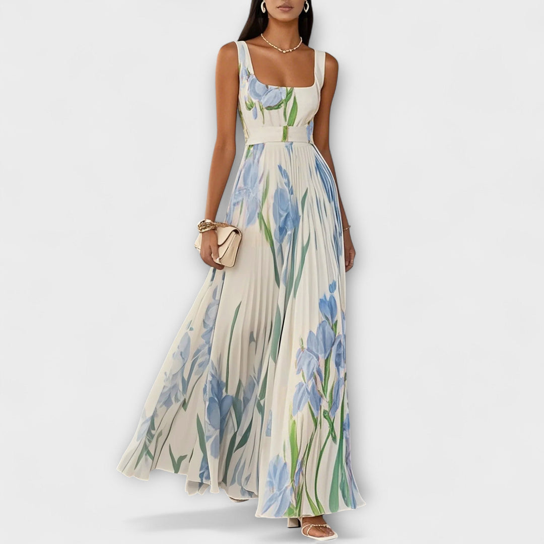 Tressa – Stilvolles Armelloses Blumen Kleid