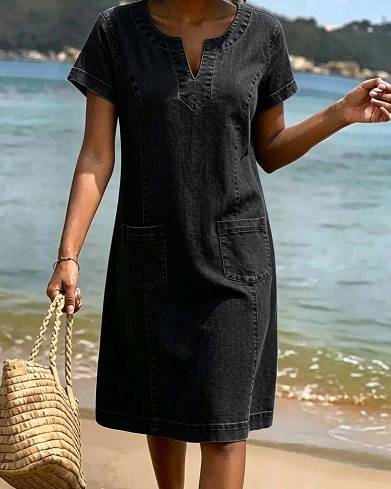 Kailee - Kurzarmkleid mit Taschen