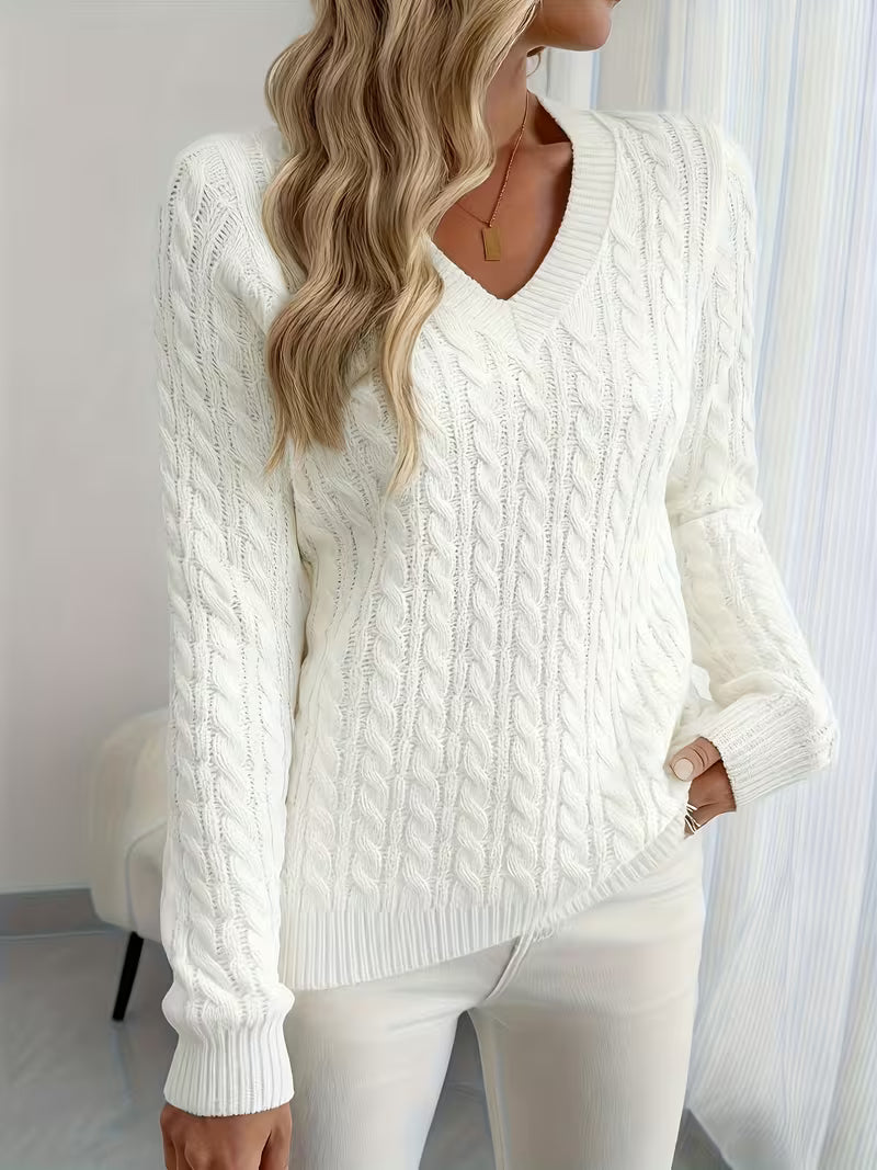 Lenea – Langarm Pullover Mit Zopfmuster