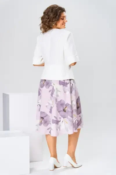 Barnes – Midi-Kleid mit Blumenmuster und Jacke