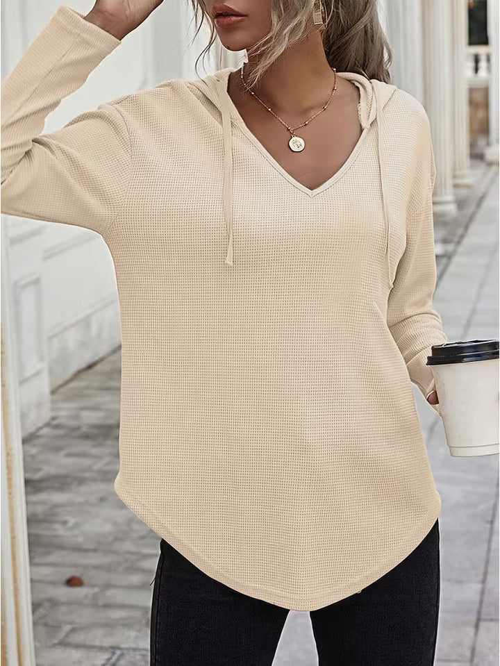 Heydi – Langarm Pullover Mit Kapuze Und Abgerundetem Saum
