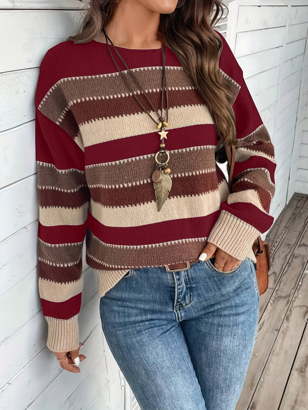 Fadina – Langärmeliger Strickpullover