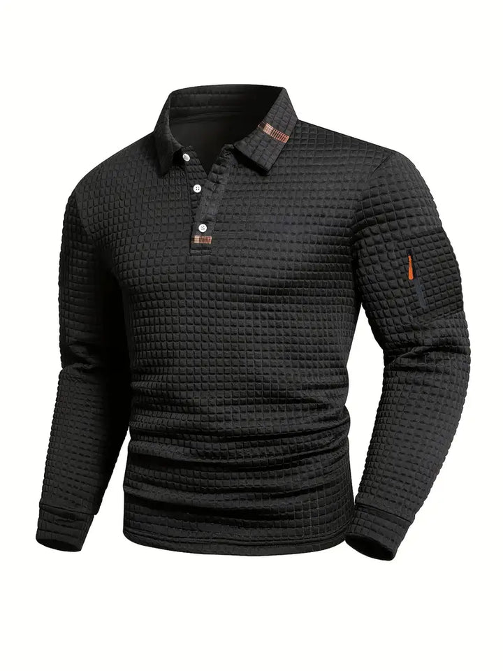 Ephraim – Strukturiertes Poloshirt Mit Ärmeltasche