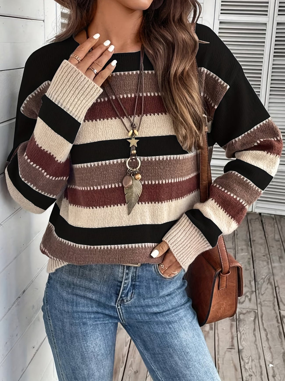Fadina – Langärmeliger Strickpullover