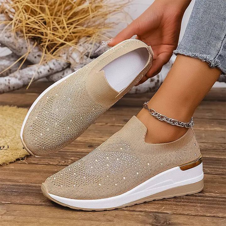 Josia - Slip-on Sneaker Mit Schmetterlingsmuster Aus Strasssteinen