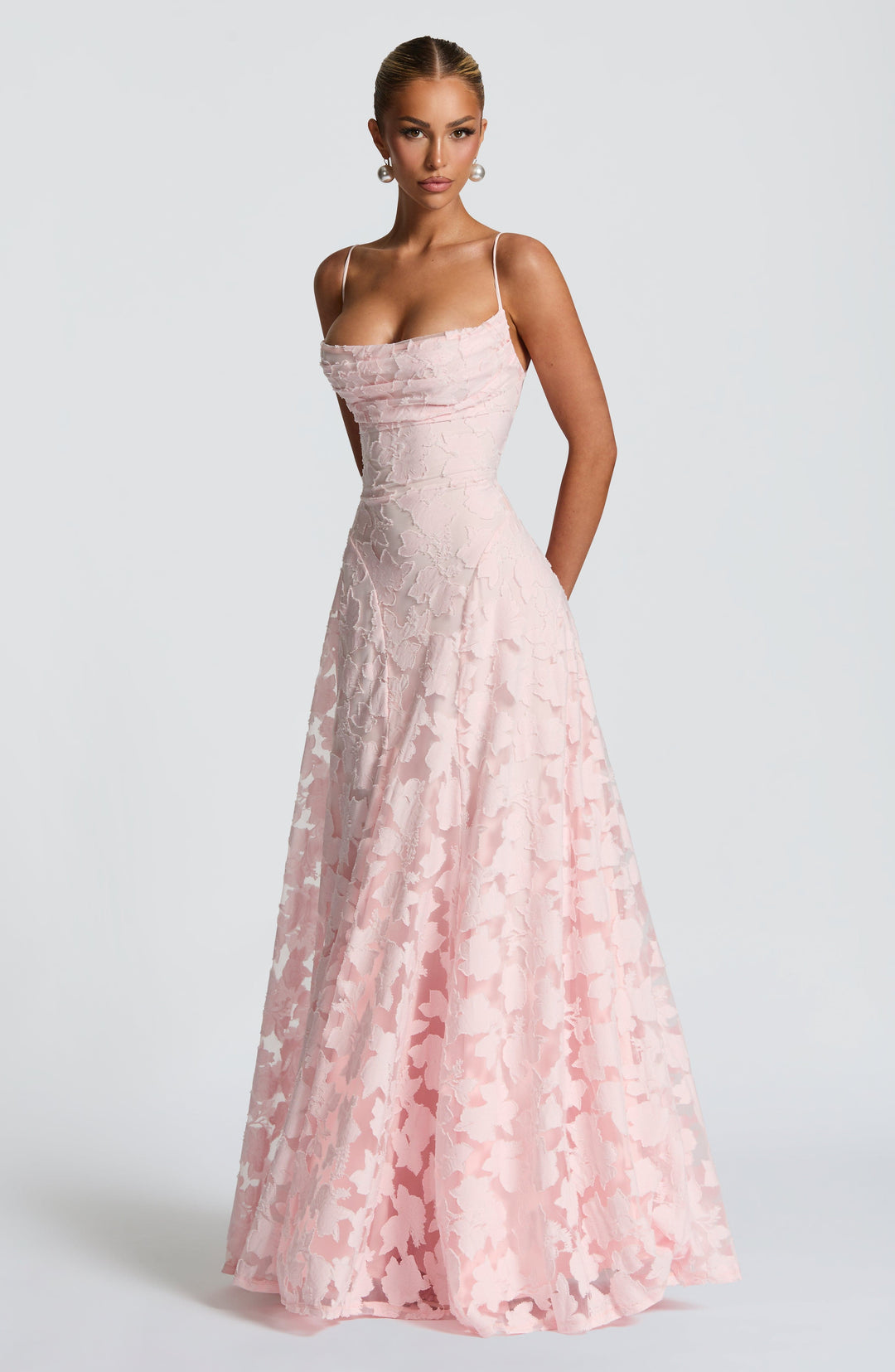Alona – Elegantes Spitzen Korsett Maxi Kleid