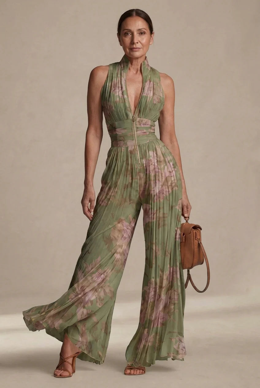 Perrine - Jumpsuit Aus Plissiertem Chiffon