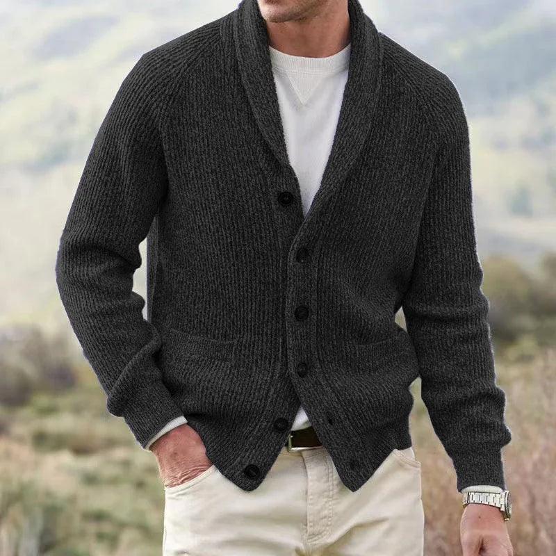Yanis – Langärmelige Strickjacke Mit Knöpfen