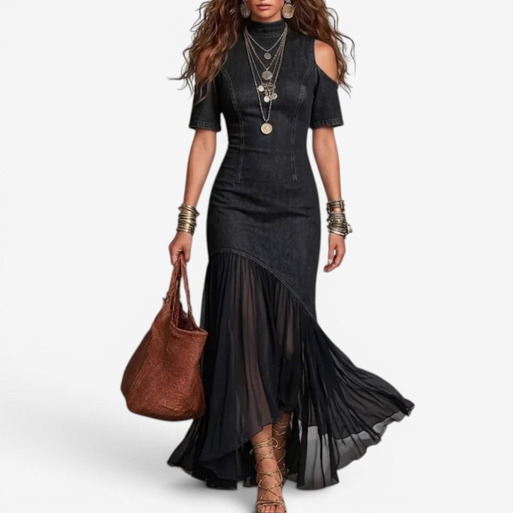 Lyttia – Langes Jeans Kleid