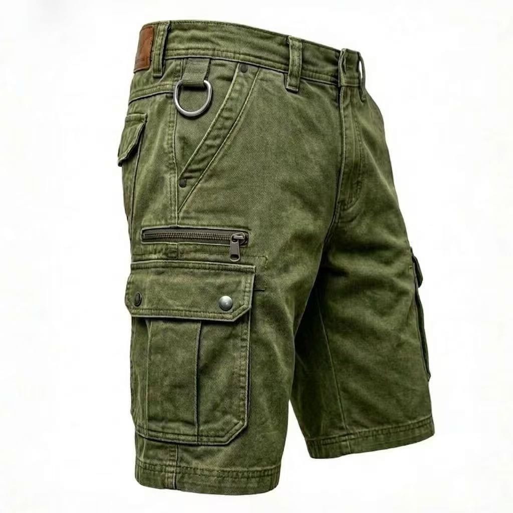 Pezeshkian – Stilvolle Denim-Fracht-Kurzhosen