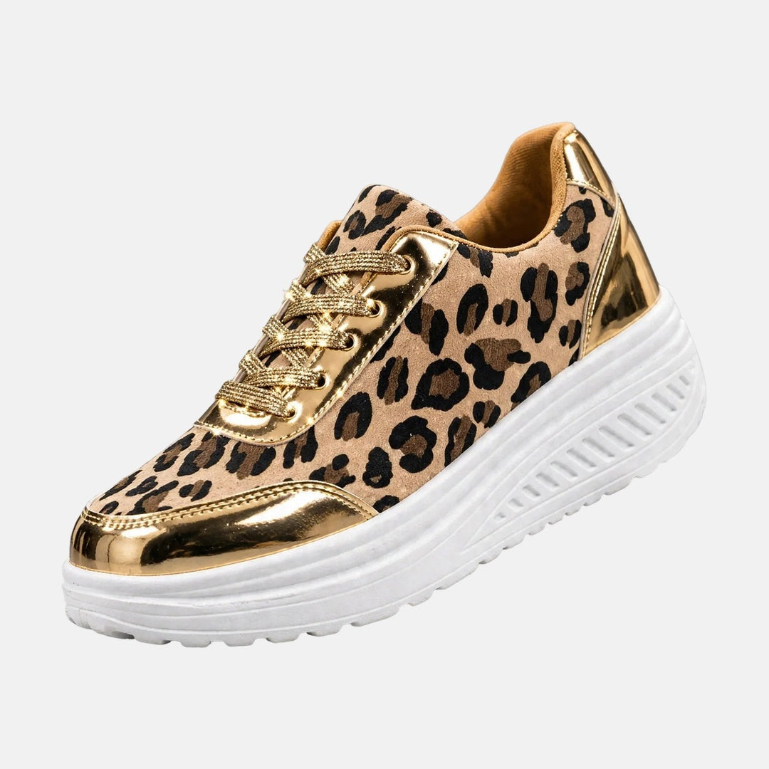 Alika - Sneaker Mit Keilabsatz Und Leopardenmuster