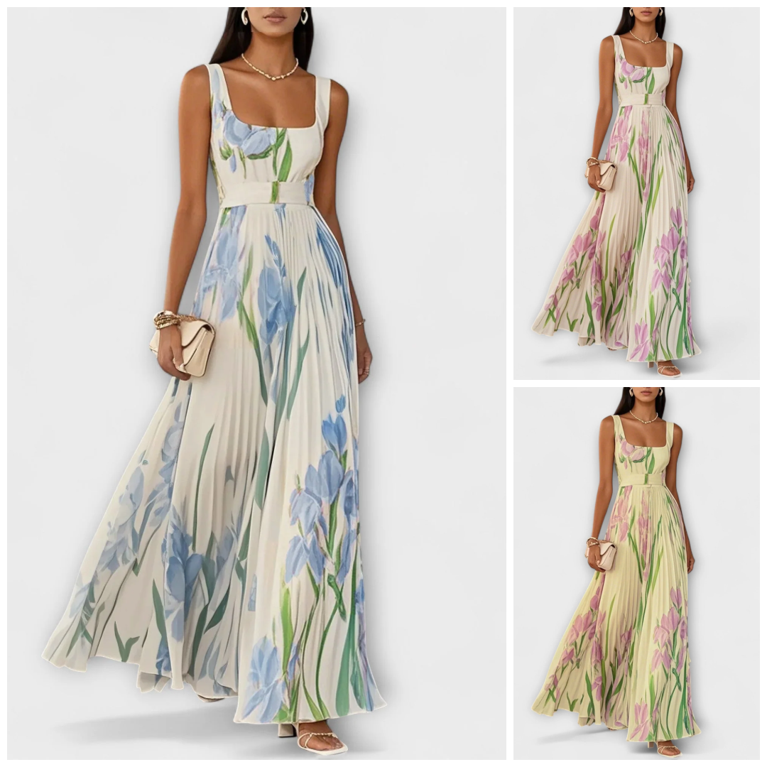 Tressa – Stilvolles Armelloses Blumen Kleid