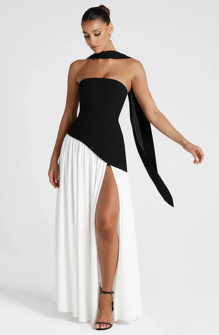 Zalfaa - Elegantes Ärmelloses Langes Kleid