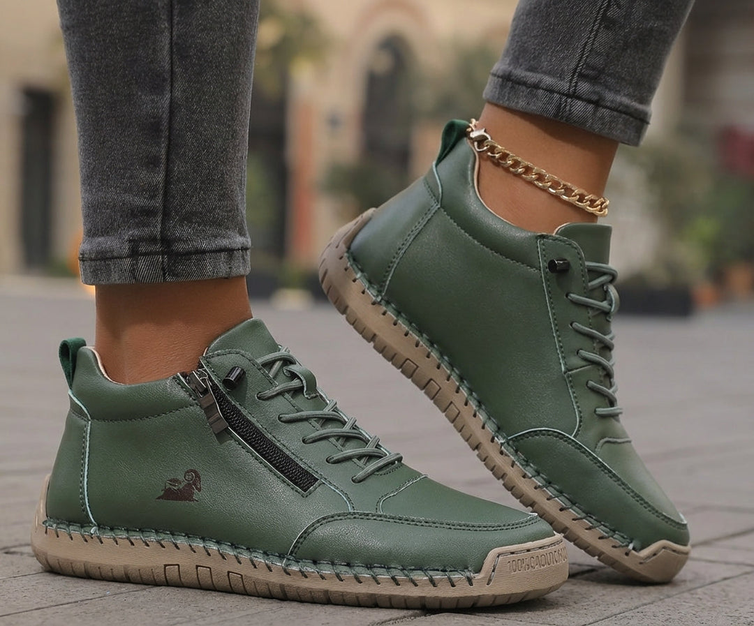 Schreiner – Turnschuh mit Schnürung Und Reißverschluss Sowie Kontrastnähten
