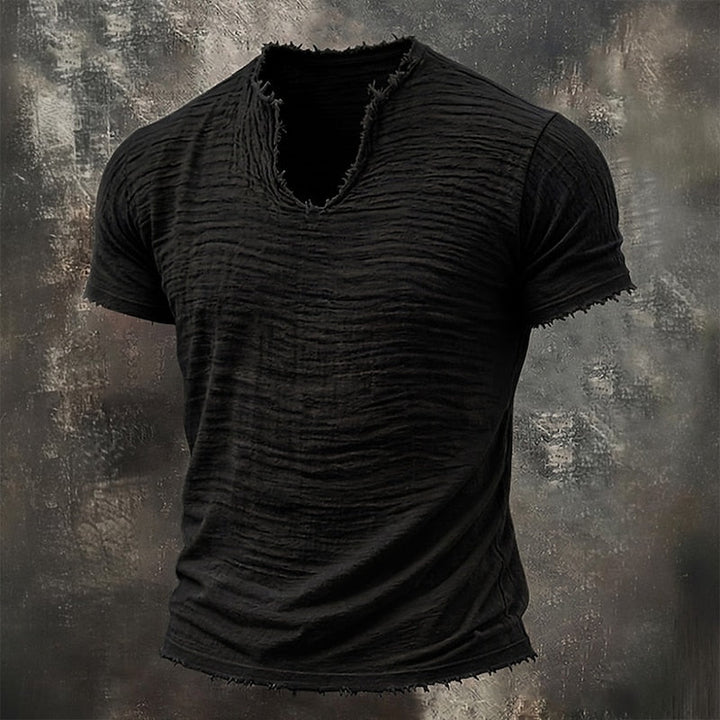 Pavel - Vintage T-shirt Mit V-ausschnitt