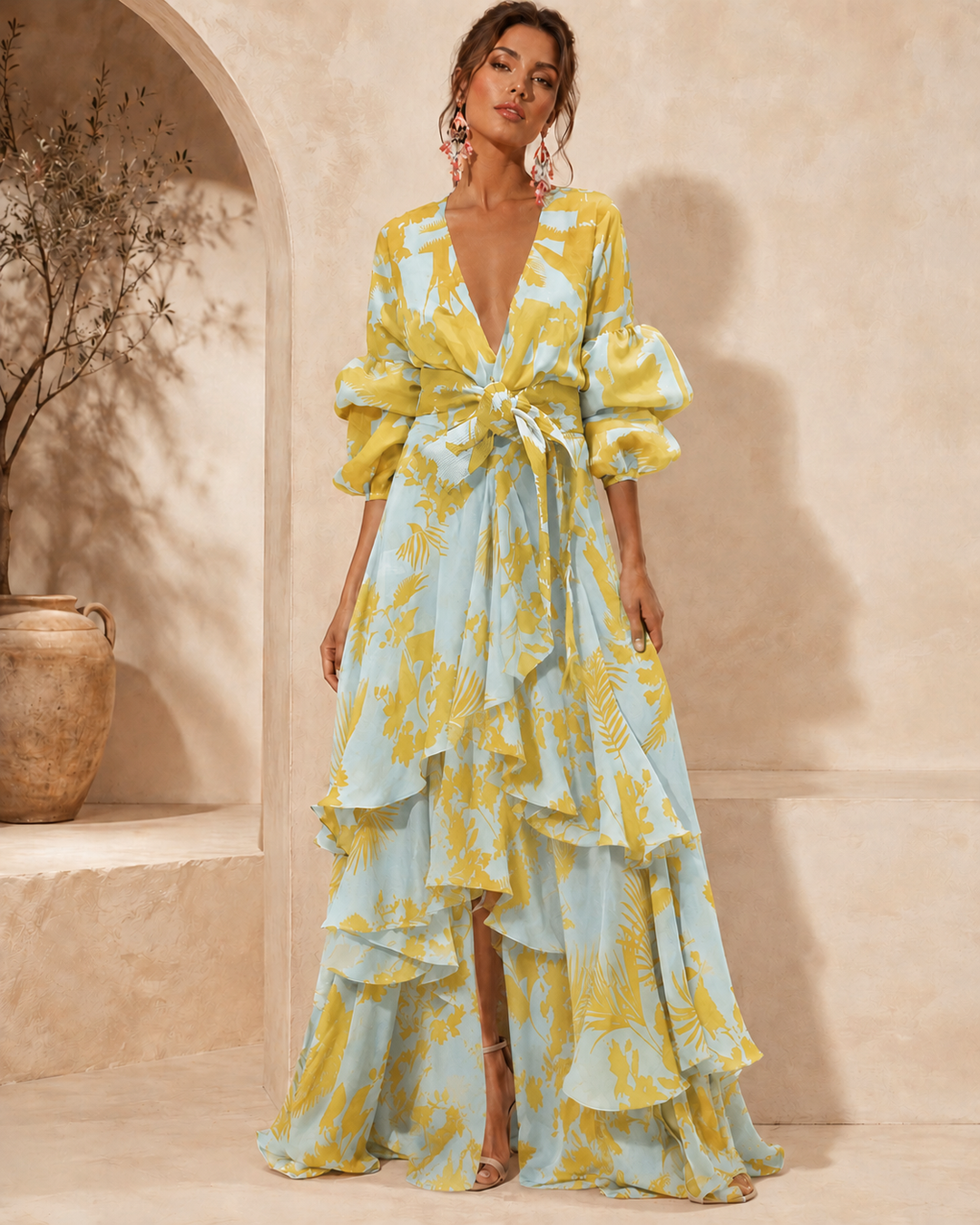 Liaya – Stilvolles „Korallengarten“-Kleid