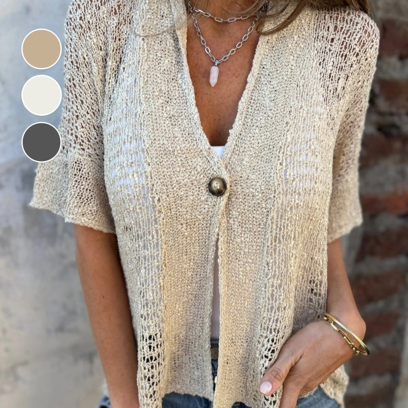 Hania – Strickoberteil mit Einem Knopf