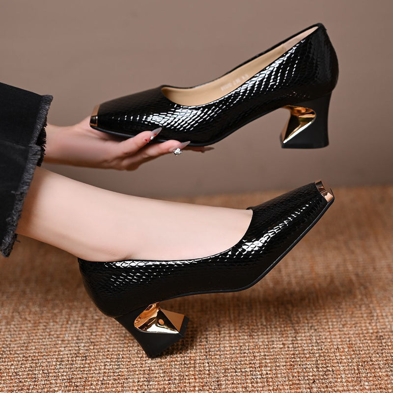 Jeong - Pumps Mit Quadratischem Absatz Und Schlangenmuster
