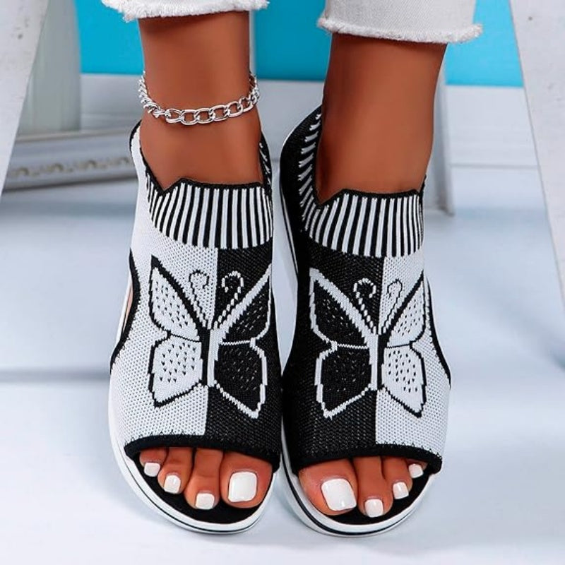 Lidijia – Flache Sandalen Mit Offener Zehenpartie
